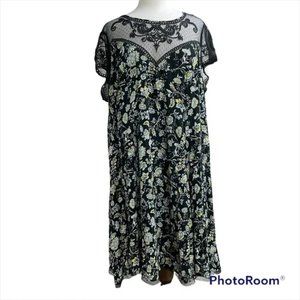 Torrid floral and mesh dress 2X